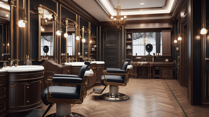 Hair salon and barber shop - IA générative