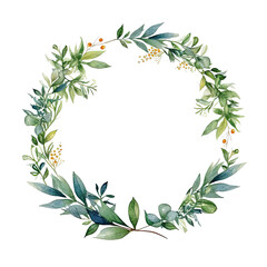 Naklejka premium Watercolor Navy Floral Border Clipart with Transparent Background Illustration, Flowers, Botanical AI generated 