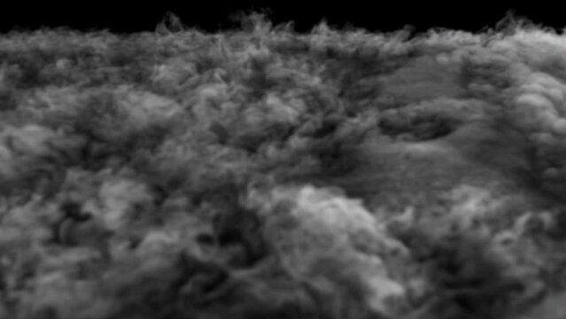 Smoke swirls over the ground. Can be used as a special effect for your projects, video texture or background for designs, scenes, etc.

