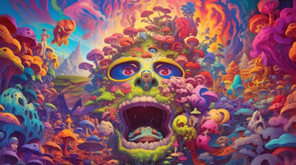 Psychedelic trip created with generative AI technology