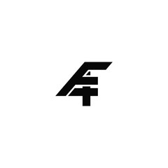 Number 4 and letter F logo design combination.