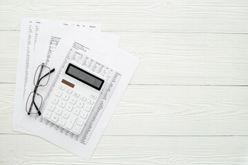 Financial accounting and taxes planning concept with calculation