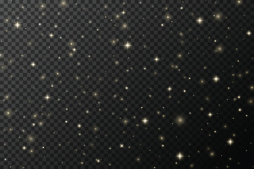 Luminous sparkles lights stars background. Vector