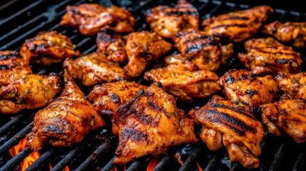 Grilled juicy chicken. Generative AI