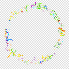 Obraz premium ribbon serpentine tinsel red spiral color curly