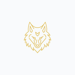 Abstract wolf head logo design vector illustration