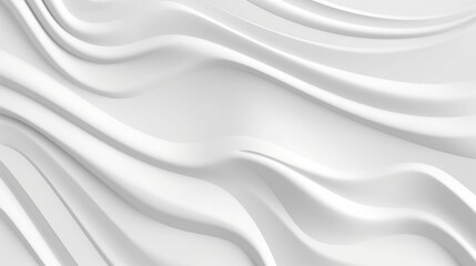 White 3D background with wave illustration, beautiful bending pattern 