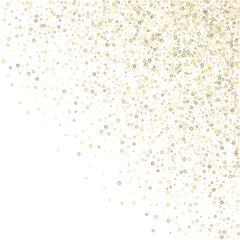Obraz na płótnie Canvas Gold Glitter Stars. Luxury Shiny Confetti.