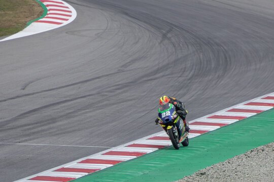 MONTMELLO, SPAIN-JUNE 4, 2021:  Elia Bartolini on his #22 KTM RC250GP (Avintia), 2021 Moto3 World Championship