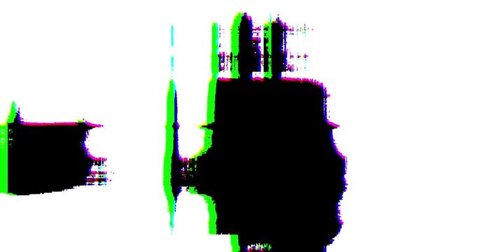 Videocassette recorder (VCR) Play Animation. VHS defects, artifacts and noise. Glitches of old damaged tape cassettes. Static TV noise. Retro vintage background. 4K Loop Overlay Screen mode footage