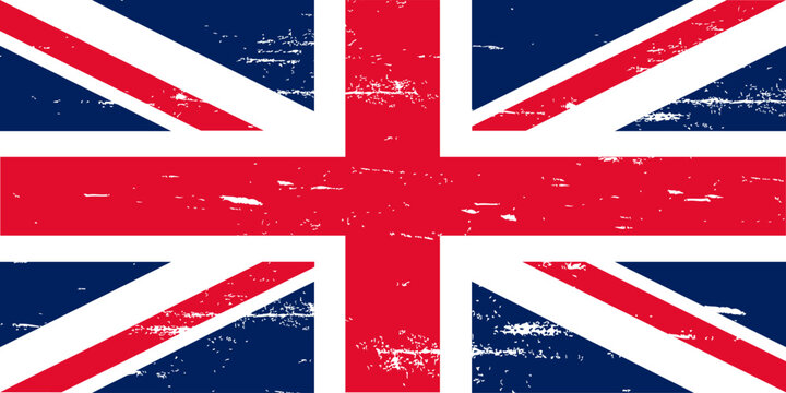 Great Britain grunge flag. UK grunge flag