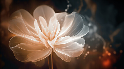 Naklejka na ściany i meble Beautiful abstract floral background. Soft focus. blur style. Generative AI