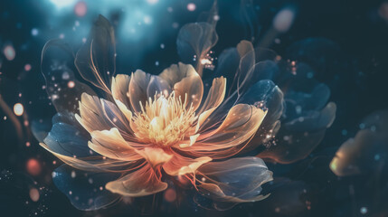 Fototapeta na wymiar Beautiful abstract floral background. Soft focus. blur style. Generative AI