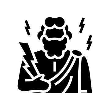 zeus greek god mythology glyph icon vector. zeus greek god mythology sign. isolated symbol illustration