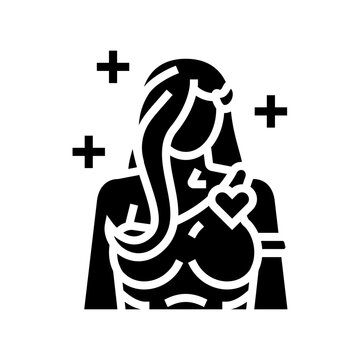 aphrodite greek god mythology glyph icon vector. aphrodite greek god mythology sign. isolated symbol illustration
