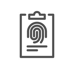 Biometric related icon outline and linear vector.