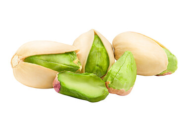 pistachio isolated on white background, full depth of field