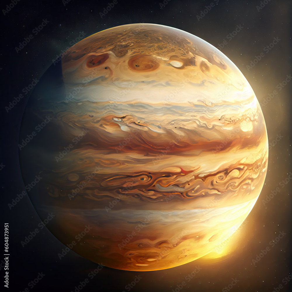 Wall mural planet in space. generative ai.