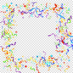 ribbon serpentine tinsel red spiral color curly