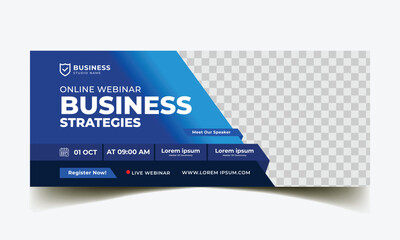 Business webinar banner design  template