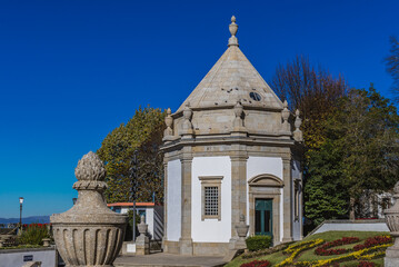Chapel of Stations of Cross in sanctuary Bom Jesus do Monte near Braga city, Portugal