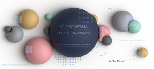 Vector, Illustration abstract element with dynamic shape, gradient color, 3d rendering background. Minimal pattern geometric shape. Modern, futuristic graphic design for poster cover, banner template