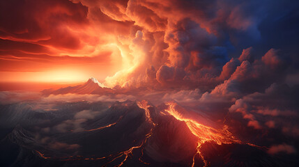 Surreal Lava Sunset