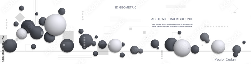 Wall mural vector, illustration abstract element with dynamic shape, gradient color, 3d rendering background. m