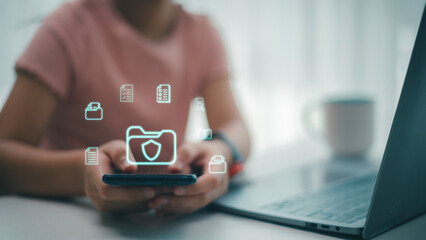 Document Management System DMS, online documentation database and process automation to efficiently manage files, knowledge and documentation in enterprise with ERP. Corporate business technology.