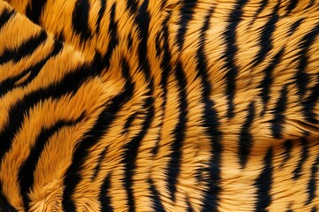 Fototapeta premium The texture of the tiger skin fur Generative AI 