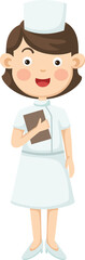 Profession nurse vector illustration on white background