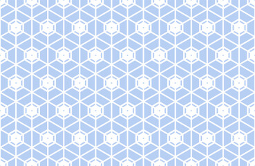 Seamless Geometric Hexagons Pattern. Abstract Blue Texture.
