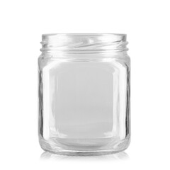 Empty jar. Isolated on a white background.