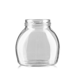 Empty jar for preservation. Isolated on a white background.