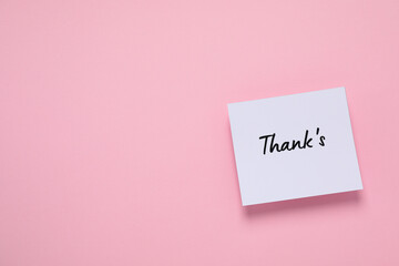 Words of gratitude, gratitude concept, word Thanks
