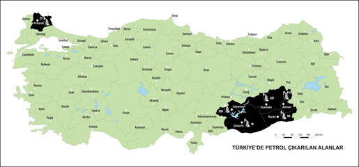 Oil extraction areas in Turkey, Oil refinery, Platform, Turkey map, Petroleum, Geography lesson