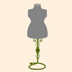 fashion mannequin flat icon design, vector illustration eps10 graphic