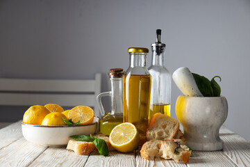 Concept of different world cuisine - Italian food and cuisine