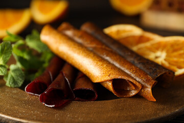 Concept of tasty and sweet food - pastille