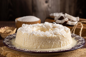 Sweet couscous. Traditional Brazilian dessert (cuscuz doce).