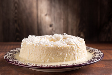 Sweet couscous. Traditional Brazilian dessert (cuscuz doce).