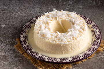 Sweet couscous. Traditional Brazilian dessert (cuscuz doce).