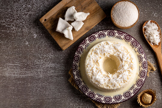 Sweet couscous. Traditional Brazilian dessert (cuscuz doce).