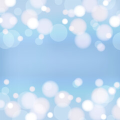 White Blue Bokeh Effect Background Template