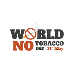 Fototapeta premium World no tobacco day vector image.