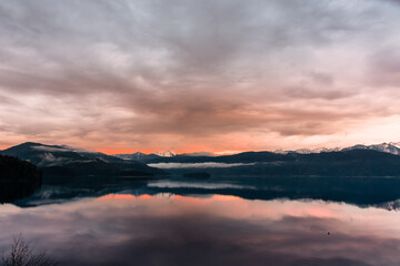 Sunset over Lake Walchensee