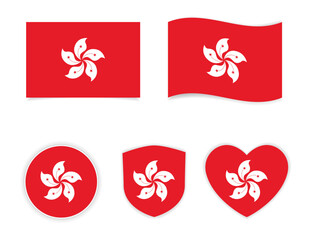 hong kong flag icon - 604890308