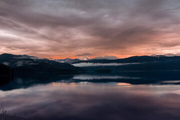 Sunset over Lake Walchensee
