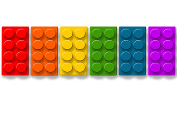 Building brick block toys with different colors