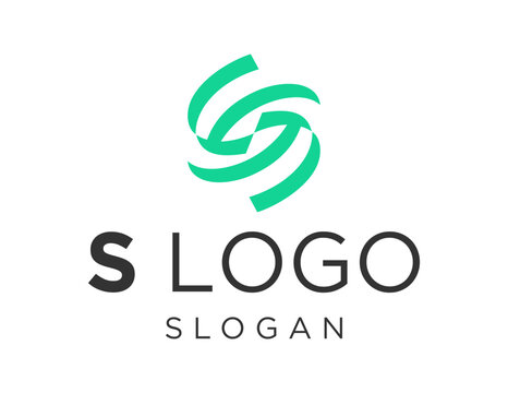 Logo about S Letter on white background. created using the CorelDraw application.